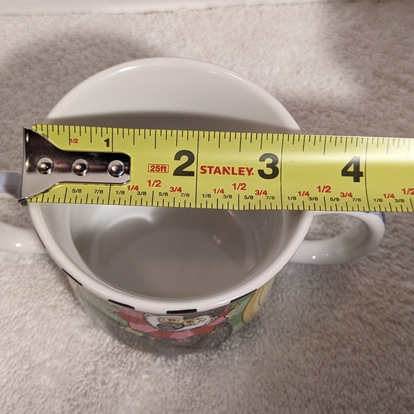 Peas and Thank You Monkey Mug by Kelly Barnes Rightsell 3” Tall x 3 1/4" Wide - Picture 9 of 9